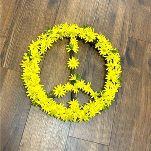 Spring/Summer Yellow Floral Wreath. 17 inches.